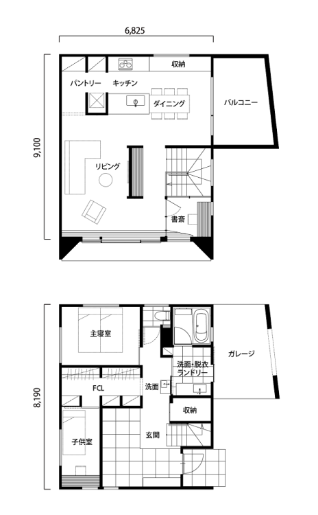 鷲津モデルハウス平面図