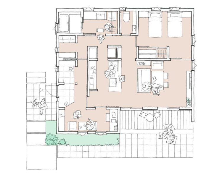 平屋の平面図